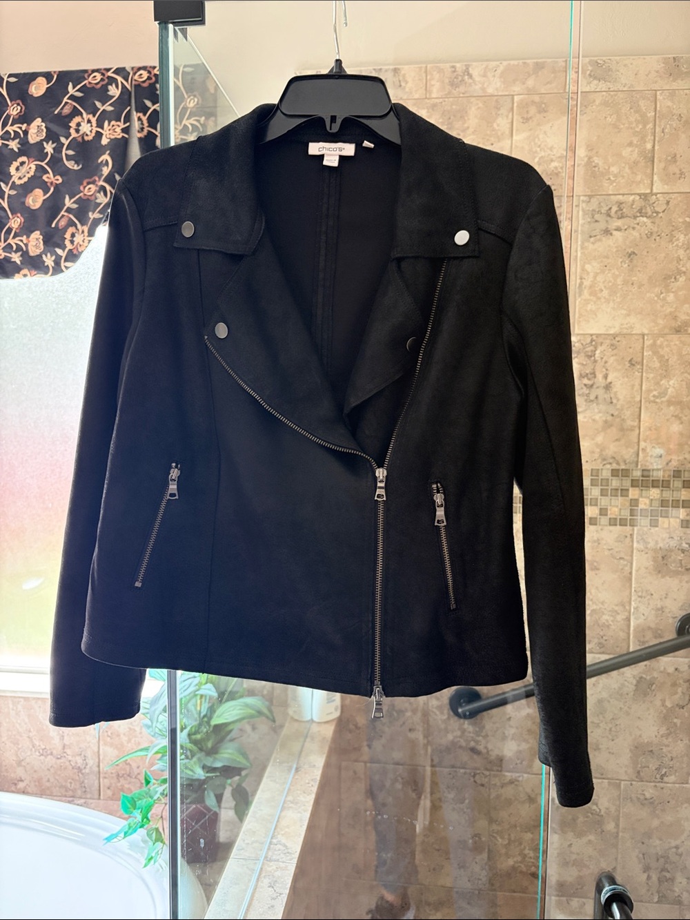 Chico’s Moto Zip-Front Jacket - Black